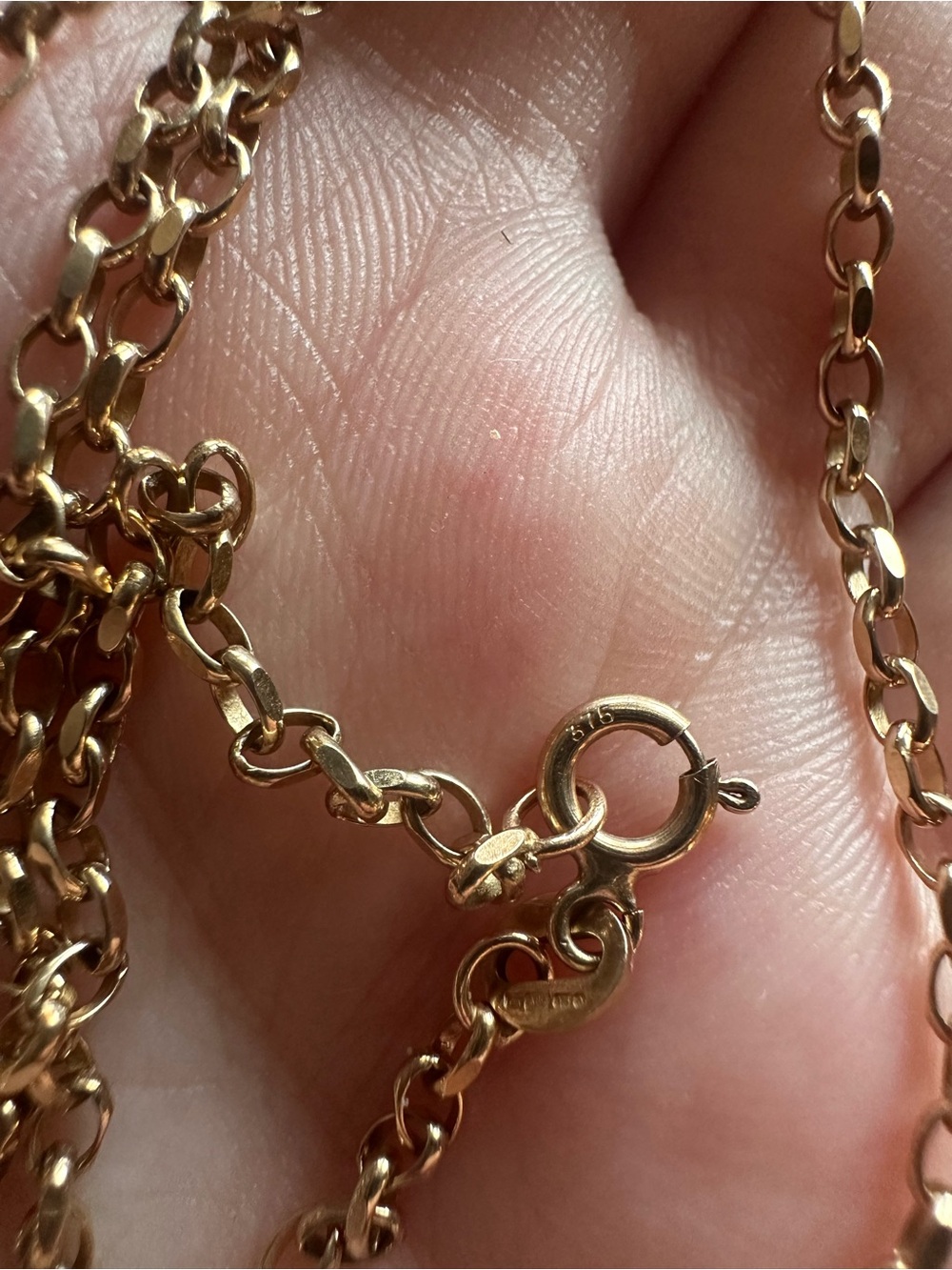Vintage 9k 9ct belcher / butch / cable chain necklace - Picture 6 of 12